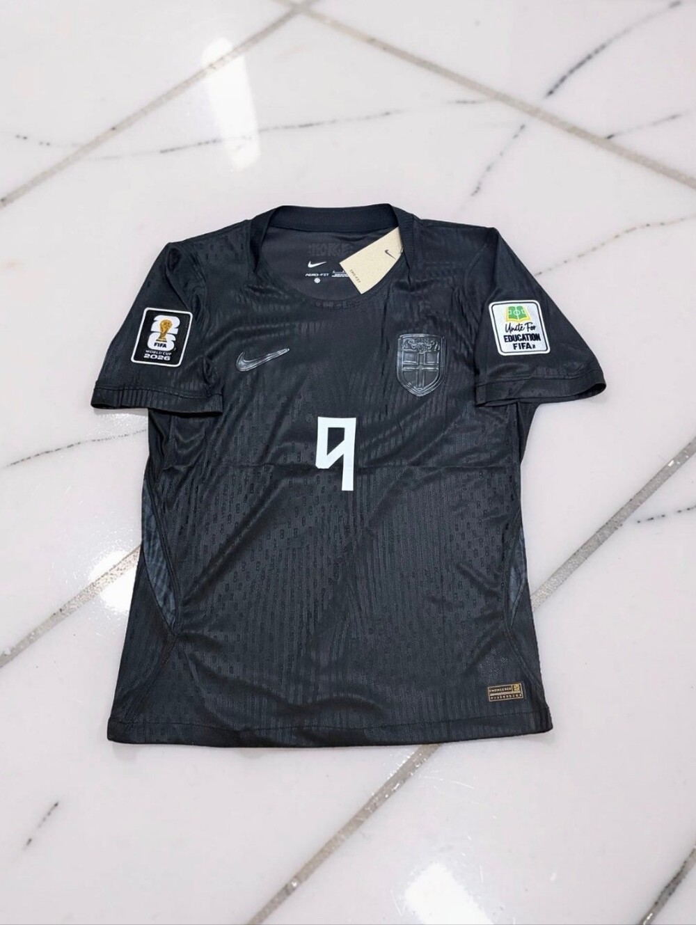 Haaland Norway 2026 Blackout Away Jersey #9 Player Version - Picture 2 of 2